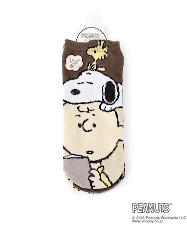 ◆SNOOPY アンクル突起ソックス 重ナリ柄