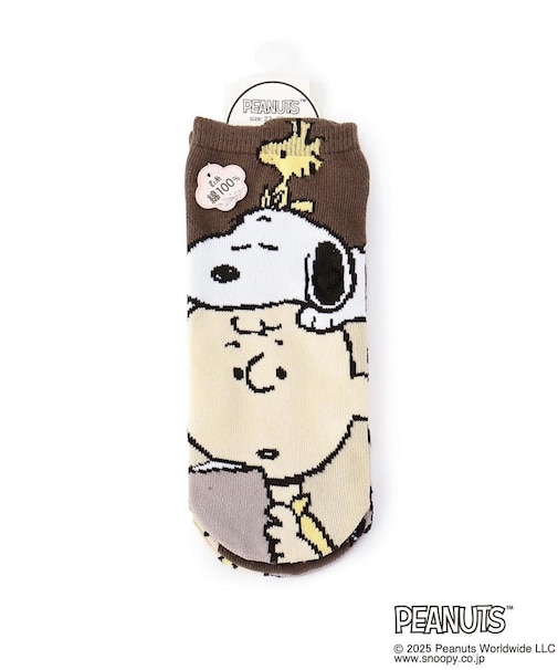 ◆SNOOPY アンクル突起ソックス 重ナリ柄