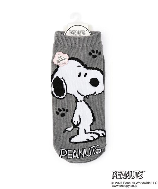 ◆SNOOPY アンクル突起ソックス PEANUTS ロゴ柄