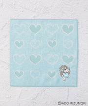 ◆【リンネル4月号掲載】水森亜土 タオルハンカチ ハートのプレゼント