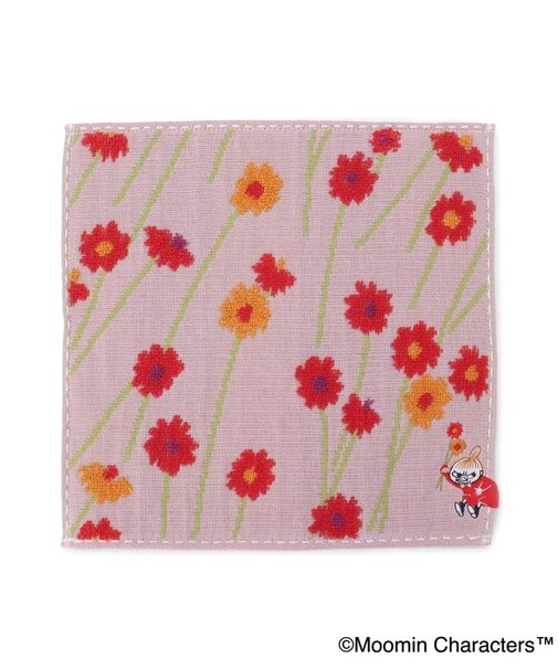 ◆MOOMIN タオルハンカチ お花摘みリトルミイ