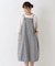 肩紐 裾ゴム入りバルーンワンピース