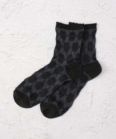 ◆スタイルムジ 光沢逆スパ ムジ アンクルソックス