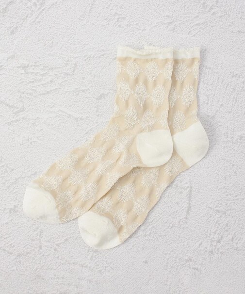 ◆スタイルムジ 光沢逆スパ ムジ アンクルソックス