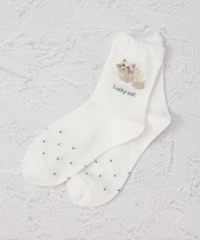 ◆ラッキーモチーフ ラッキーキャット クォーターソックス