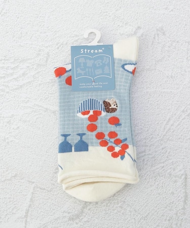 ◆ハリネズミ刺繍 クォーターソックス