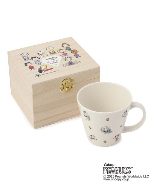 【ワンズテラスオリジナル】SNOOPY 木箱入マグ メニーフェイス