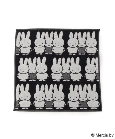 ◆Dick Bruna miffy 三重ガーゼハンカチ モノクロ