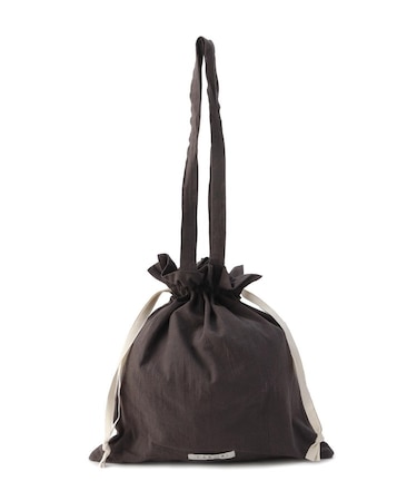 クリンクル 巾着バッグ L