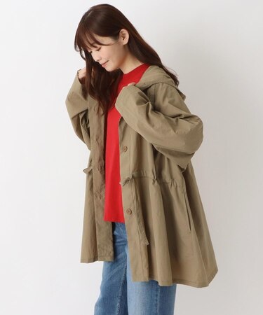 ナイロン フード付 ショートコート