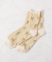 ◆あなたに優しい 逆スパレモンフラワー クォーターソックス