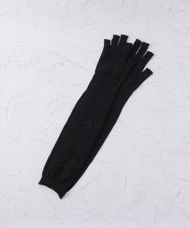 【ひんやり】絹屋 内側シルク指切りアームカバー ロング