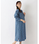 小花刺繍入りフレアワンピース
