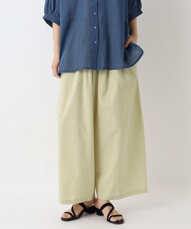 コットン スラブワイドパンツ