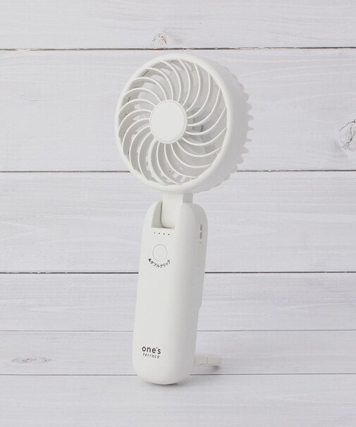 【ハンディ/卓上/首掛け/ワンズテラスオリジナル】大風量ダブルファン