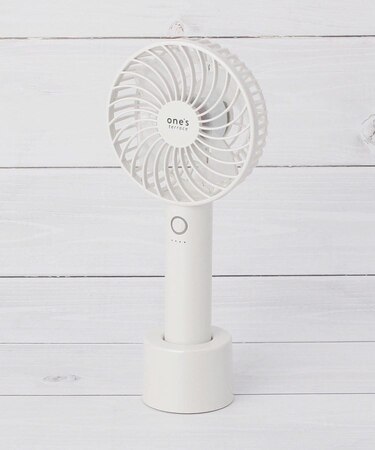 【リンネル7月号掲載/卓上/ハンディ/ワンズテラスオリジナル】2WAYハンディファン