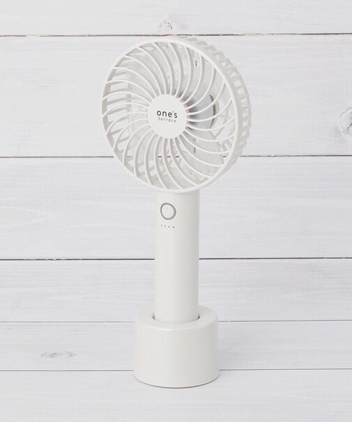 【リンネル7月号掲載/卓上/ハンディ/ワンズテラスオリジナル】2WAYハンディファン