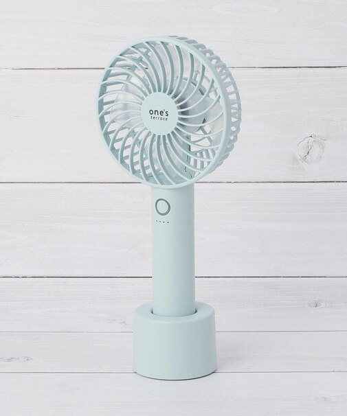 【リンネル7月号掲載/卓上/ハンディ/ワンズテラスオリジナル】2WAYハンディファン