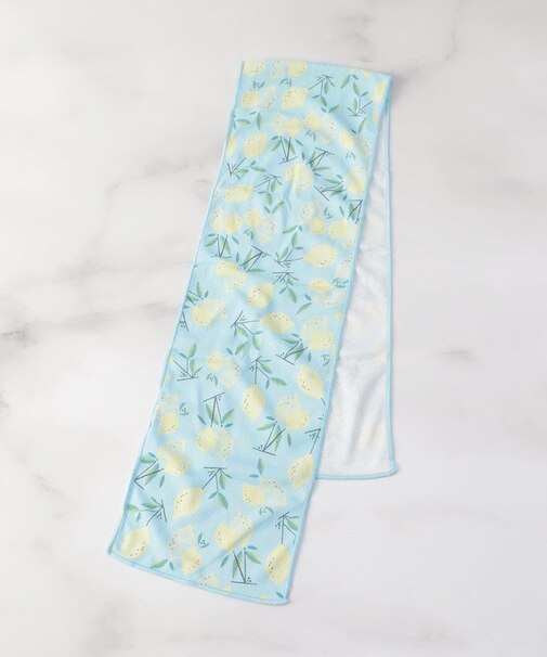 ◆【ひんやり/UV】クールタオル パステルレモン