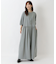 前開き 半袖オールインワン ワンピース