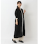 裾ギャザー ロングシャツワンピース
