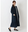 裾ギャザー ロングシャツワンピース
