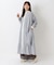 裾ギャザー ロングシャツワンピース