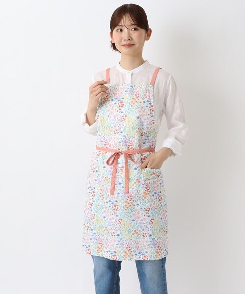 J_O CAFÉ 紫と白のストライプエプロン フリーサイズ　藤井風さん着用 J_O CAFÉ 紫と白のストライプエプロン フリーサイズ 藤井風さん