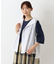 ◆パナマ織り 綿麻フード付きベスト