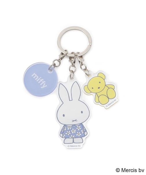 ◆Dick Bruna miffy 3連アクリルキーホルダー ブルードレス