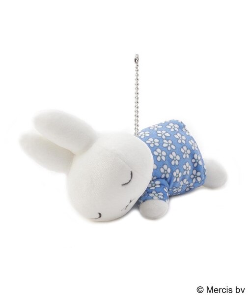 Dick Bruna miffy マスコットキーホルダー スヤスヤ ブルードレス