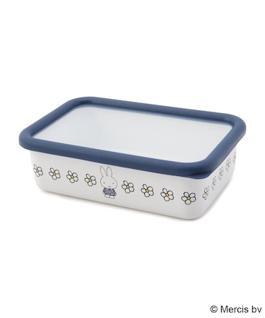 【数量限定】Dick Bruna miffy 浅型角容器 M ブルーフラワー