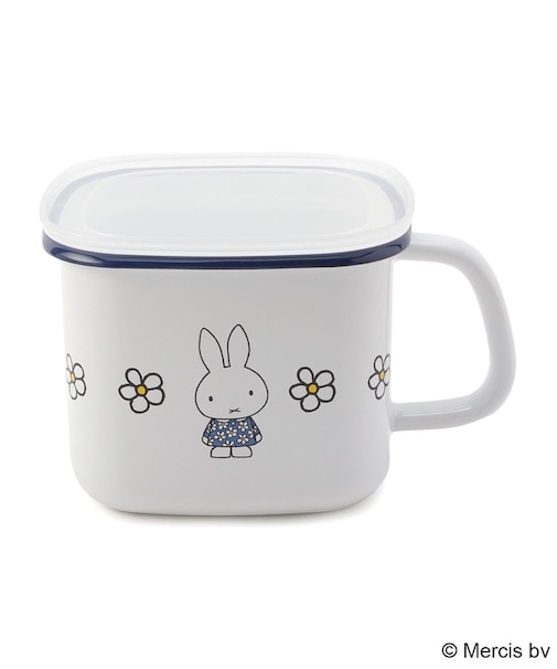 【数量限定】Dick Bruna miffy 角型みそポット ブルーフラワー