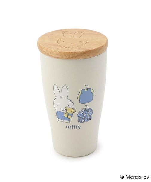 Dick Bruna miffy 木蓋付タンブラー ブルードレス 350ml