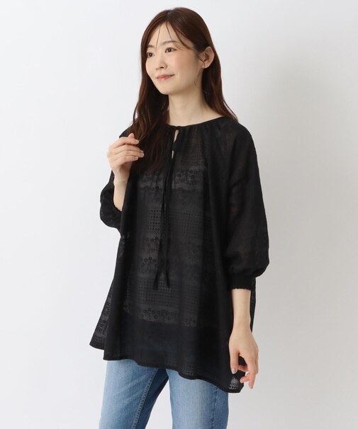 ◆2WAY総刺繍ブラウス