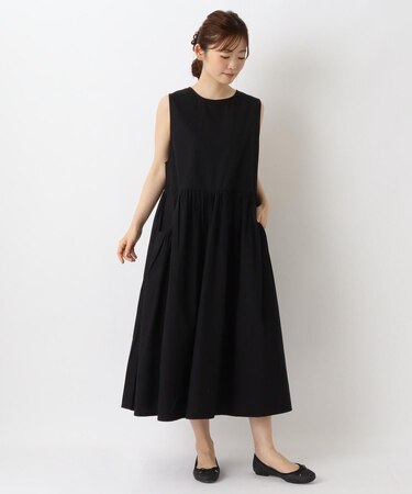 ◆ポプリン ノースリーブワンピース