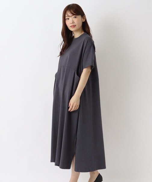 ◆切替ポケット Aラインワンピース
