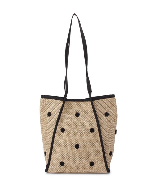 【リンネル7月号掲載】ペーパー風ドット柄パイピングバッグ