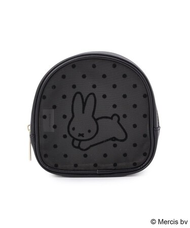 Dick Bruna miffy フロッキードットラウンドポーチウサギ
