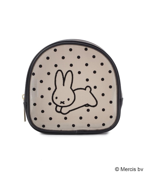 Dick Bruna miffy フロッキードットラウンドポーチウサギ