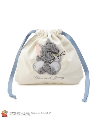 ◆トムとジェリー サガラ刺繍巾着ポーチ
