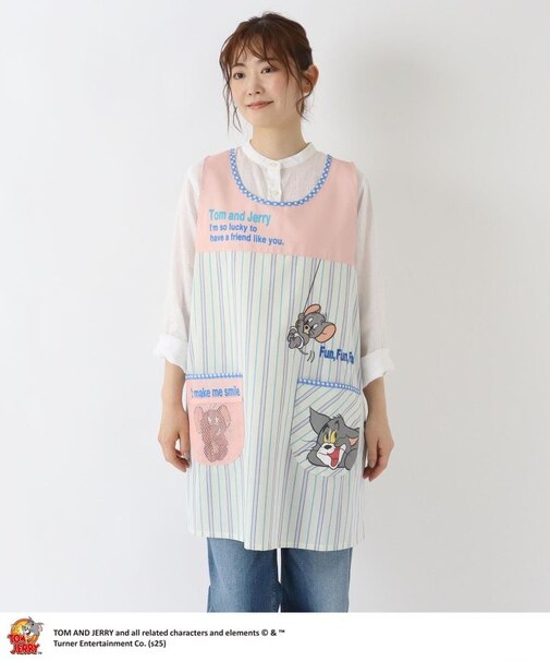トムとジェリー 立体アップリケエプロン