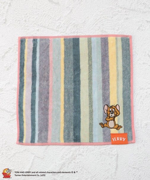 ◆トムとジェリー タオルハンカチ ストライプ
