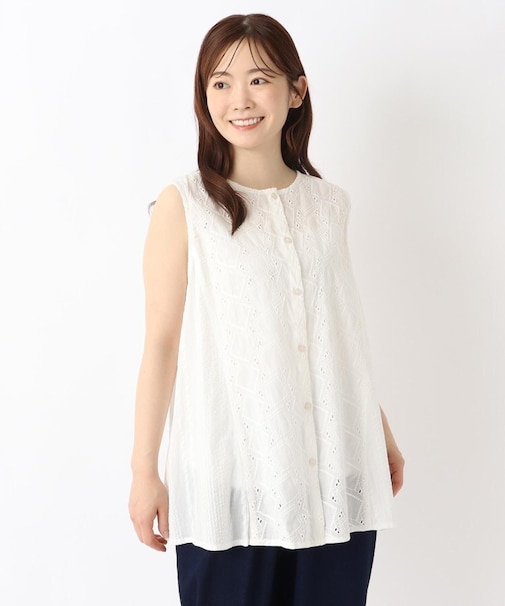 異素材コンビ 前開きベスト