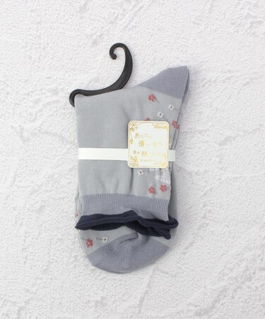 ◆あなたに優しい 逆スパ 花鳥 クォーターソックス