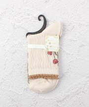 ◆あなたに優しい メッシュ花 クォーターソックス