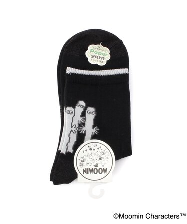 ◆MOOMIN ロークルーソックス 紙糸ニョロニョロ