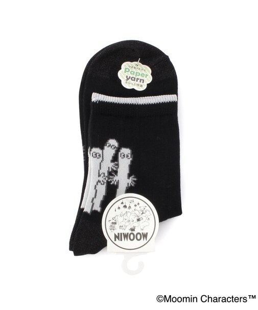 ◆MOOMIN ロークルーソックス 紙糸ニョロニョロ
