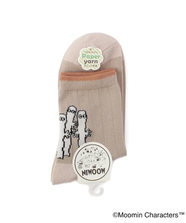◆MOOMIN ロークルーソックス 紙糸ニョロニョロ