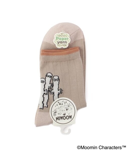 ◆MOOMIN ロークルーソックス 紙糸ニョロニョロ